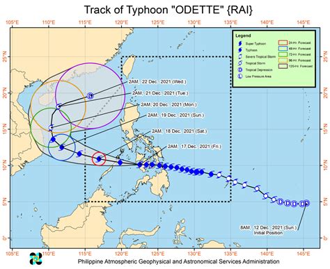 typhoon odette track|Typhoon Odette over Panay Gulf after 8th landfall in Negros.